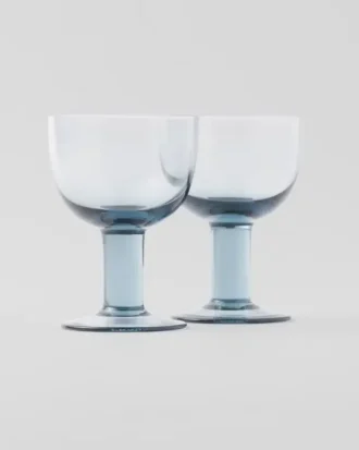 Juego de dos copas de vino tinto de cristal – Plinth