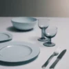Juego de dos platos de porcelana – Celadon