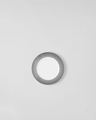 Juego de dos platos de postre de porcelana – Rayas