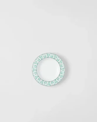 Juego de dos platos hondos de porcelana – Verde Viena