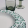 Juego de dos platos hondos de porcelana – Verde Viena