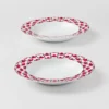 Juego de dos platos hondos de porcelana – Vienna Red