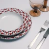 Juego de dos platos hondos de porcelana – Vienna Red