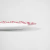 Juego de dos platos llanos de porcelana – Vienna Red