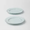 Juego de dos platos para pan de porcelana – Celadón