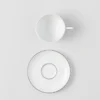 Juego de dos tazas de capuchino de porcelana – Rayas