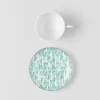 Juego de dos tazas de capuchino de porcelana – Verde Viena