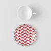 Juego de dos tazas de capuchino de porcelana – Vienna Red