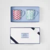 Juego de dos tazas de porcelana – Rojo Viena y Verde Viena