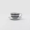 Juego de dos tazas de té de porcelana – Checkerboard