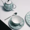 Juego de dos tazas de té de porcelana – Verde Viena