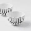 Juego de dos tazones de porcelana para arroz o cereales – Rayas