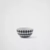 Juego de dos tazones de porcelana para arroz o cereales – Tablero de ajedrez