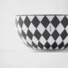 Juego de dos tazones de porcelana para arroz o cereales – Tablero de ajedrez