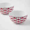 Juego de dos tazones de porcelana para arroz o cereales – Vienna Red Juego de dos tazones de porcelana para arroz o cereales – Vienna Red