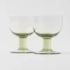 Juego de dos vasos de agua de cristal – Plinth