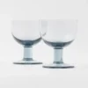 Juego de dos vasos de agua de cristal – Plinth