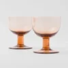 Juego de dos vasos de agua de cristal – Plinth