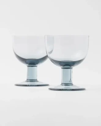 Juego de dos vasos de agua de cristal – Plinth