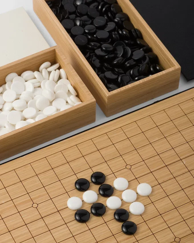 Juego de Go de piel Saffiano Juego de Go de piel Saffiano