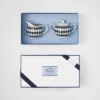Juego de jarra de leche y azucarero de porcelana – Tablero de ajedrez