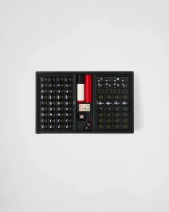 Juego de mahjong de piel Saffiano