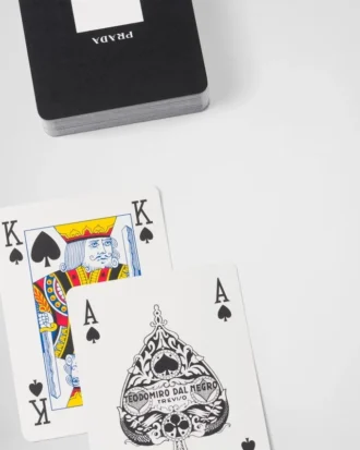 Juego de naipes de piel Saffiano