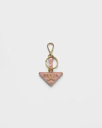 Llavero de piel Saffiano y metal