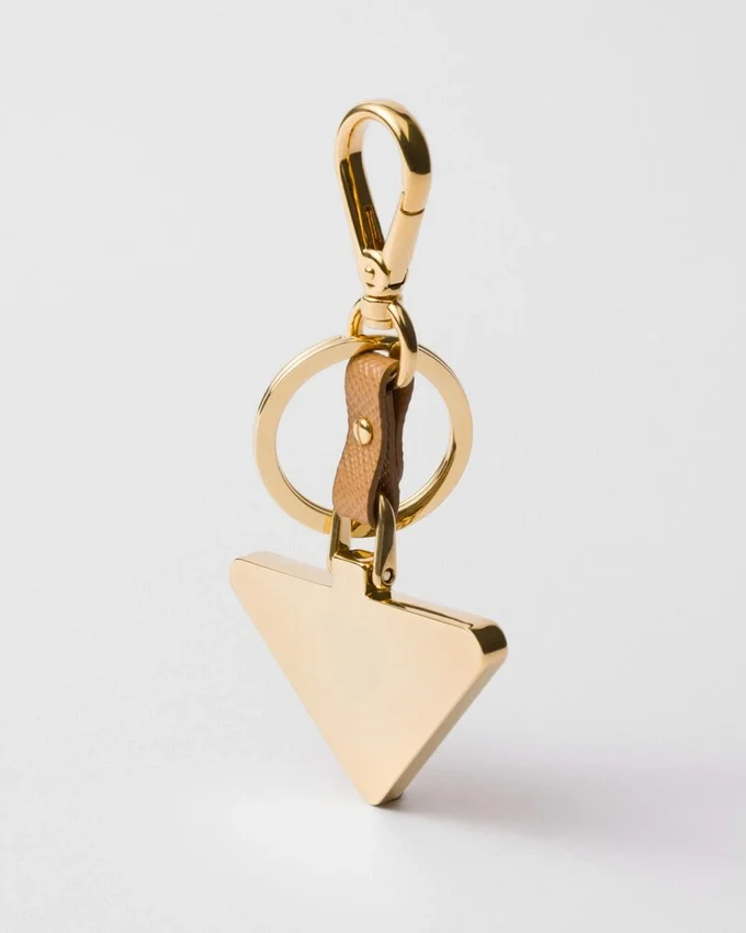 Llavero de piel Saffiano y metal Llavero de piel Saffiano y metal