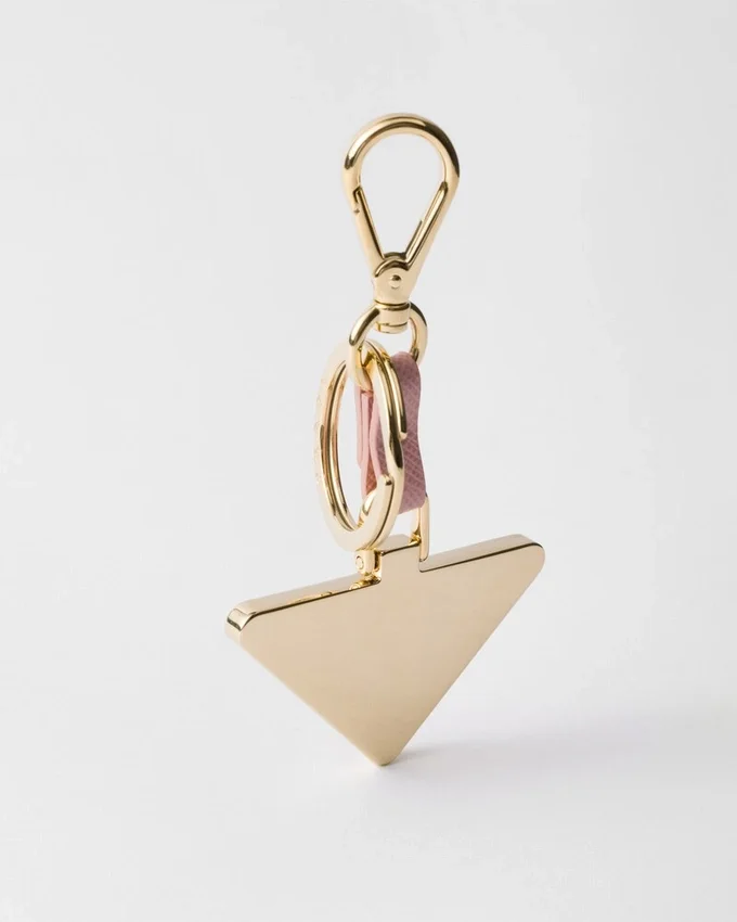 Llavero de piel Saffiano y metal Llavero de piel Saffiano y metal