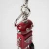 Llavero de robot en piel Saffiano