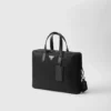 Maletín de Re-Nylon y piel Saffiano Maletín de Re-Nylon y piel Saffiano