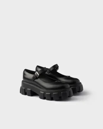 Mary Janes Monolith de piel cepillada