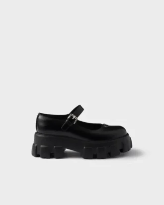 Mary Janes Monolith de piel cepillada