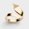 Mini anillo Eternal Gold Snake en oro amarillo y diamantes