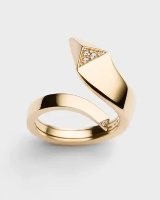 Mini anillo Eternal Gold Snake en oro amarillo y diamantes
