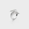 Mini anillo Eternal Gold Snake en oro blanco y diamantes