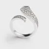 Mini anillo Eternal Gold Snake en oro blanco y diamantes