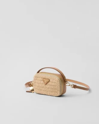 Mini bolsa de ganchillo y cuero Mini bolsa de ganchillo y cuero