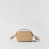 Mini bolsa de ganchillo y cuero Mini bolsa de ganchillo y cuero