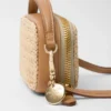 Mini bolsa de ganchillo y cuero Mini bolsa de ganchillo y cuero