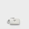 Mini bolsa de piel Saffiano con llavero