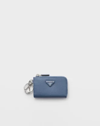 Mini bolsa de piel Saffiano con llavero Mini bolsa de piel Saffiano con llavero