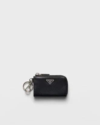 Mini bolsa de piel Saffiano con llavero Mini bolsa de piel Saffiano con llavero
