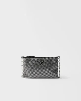 Mini bolso con tachuelas de cristal y correa para el hombro Mini bolso con tachuelas de cristal y correa para el hombro