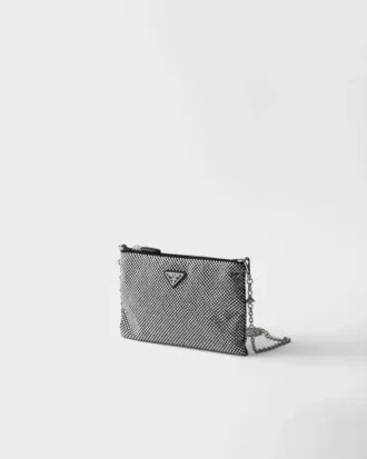 Mini bolso con tachuelas de cristal y correa para el hombro Mini bolso con tachuelas de cristal y correa para el hombro