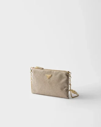 Mini bolso con tachuelas de cristal y correa para el hombro Mini bolso con tachuelas de cristal y correa para el hombro