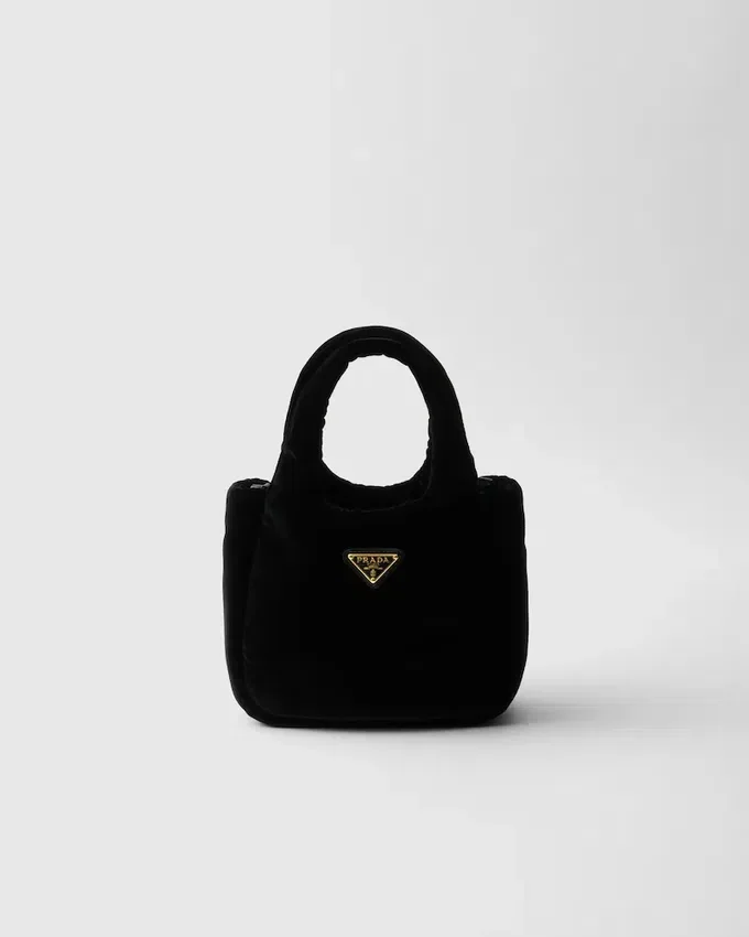 Mini bolso de mano acolchado de terciopelo Mini bolso de mano acolchado de terciopelo