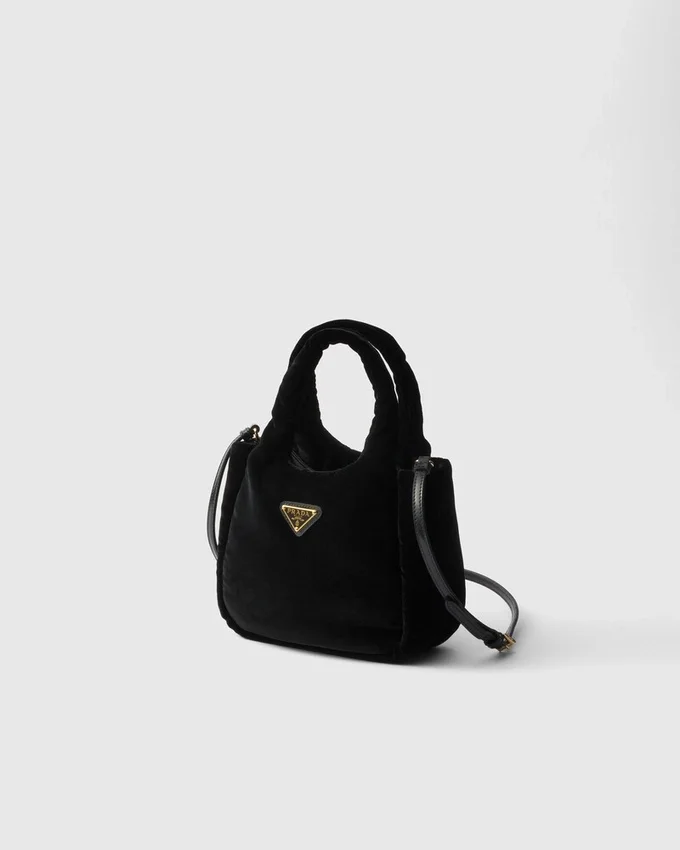 Mini bolso de mano acolchado de terciopelo Mini bolso de mano acolchado de terciopelo