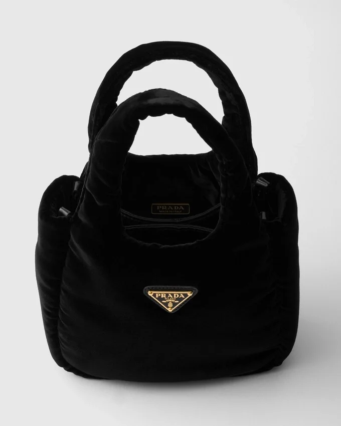 Mini bolso de mano acolchado de terciopelo Mini bolso de mano acolchado de terciopelo